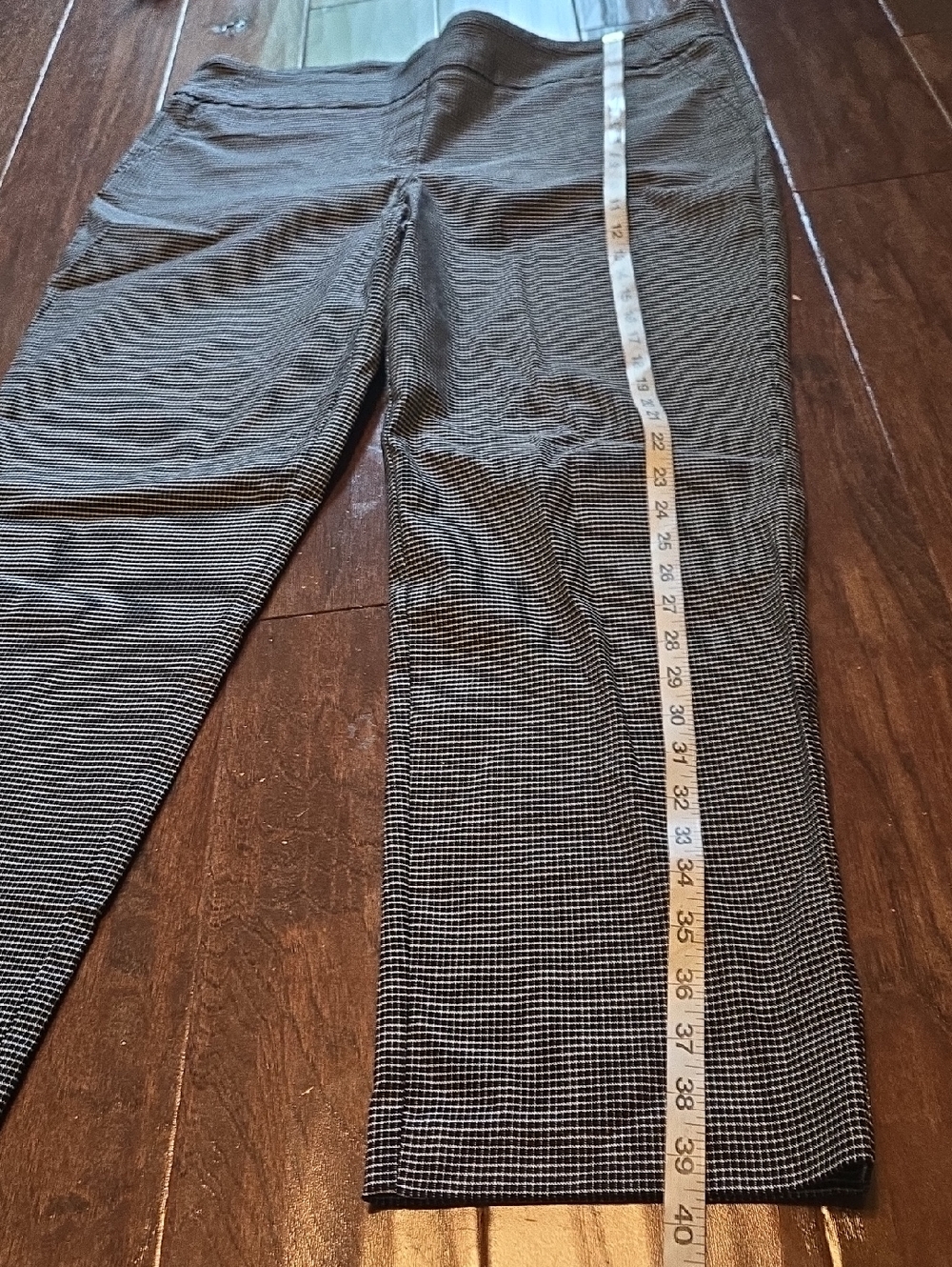 Hilary Radley Black and White Checkered Pull On Pants - Picture 6 of 9